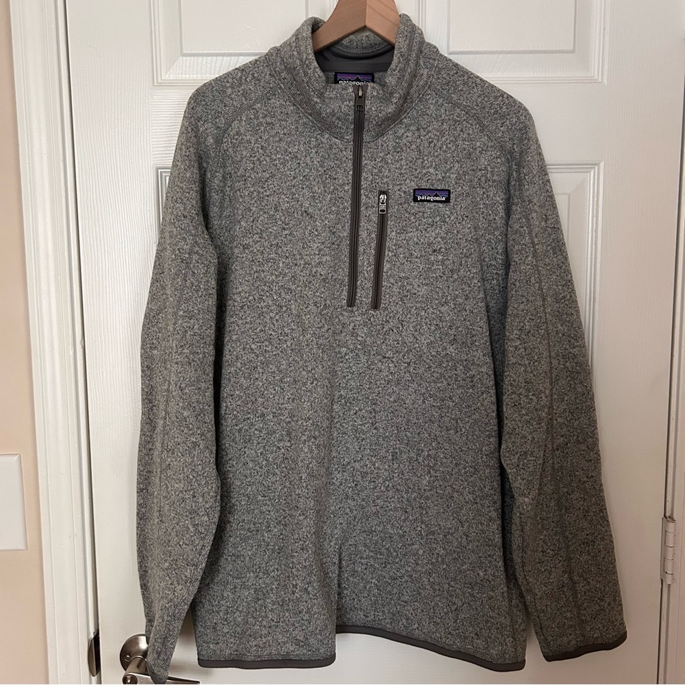 Patagonia Gray Quarter-Zip Pullover Size XL